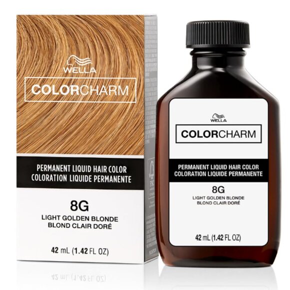WELLA Color Charm Permanent Liquid Hair Color for Gray Coverage, Blonde 8G 2oz - Picture 3 of 4